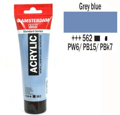 Художній акрил AMSTERDAM, 20мл. Royal Talens. (562) сіро-блакитний 