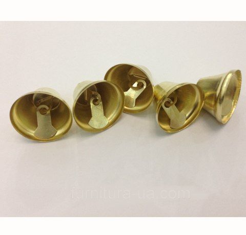 Металлические колокольчики сувенирные, золотые 25 мм,  1 шт.