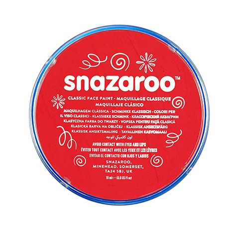 Аквагрим для лица и тела Snazaroo Classic, ярко-красный, 18 ml, №055
