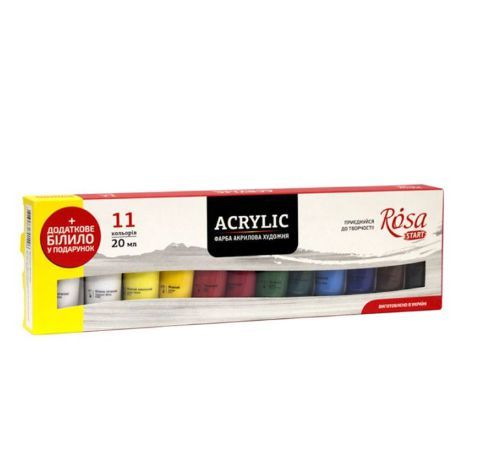 Набор художественных акриловых красок Acrylic ROSA Studio, 11х20 ml