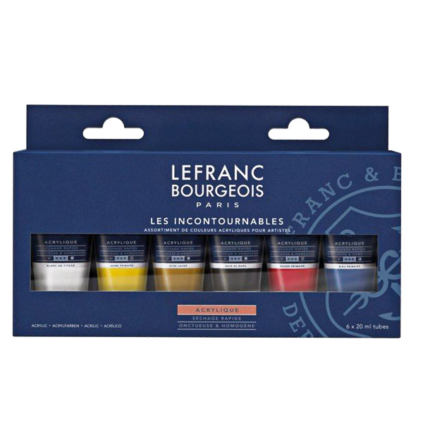 Lefranc набор акриловых красок Fine Acrylic Colours Set, 6х20 мл - фото 1