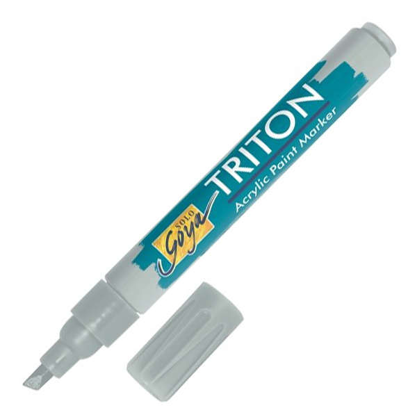 Акриловый маркер Triton Acrylic Marker Kreul, скошен. наконечник, 1-4 мм, СЕРЕБРО