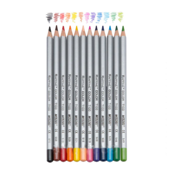 Набор мягких цветных карандашей Marco, Raffine, 12 цветов (7100/12) - фото 2