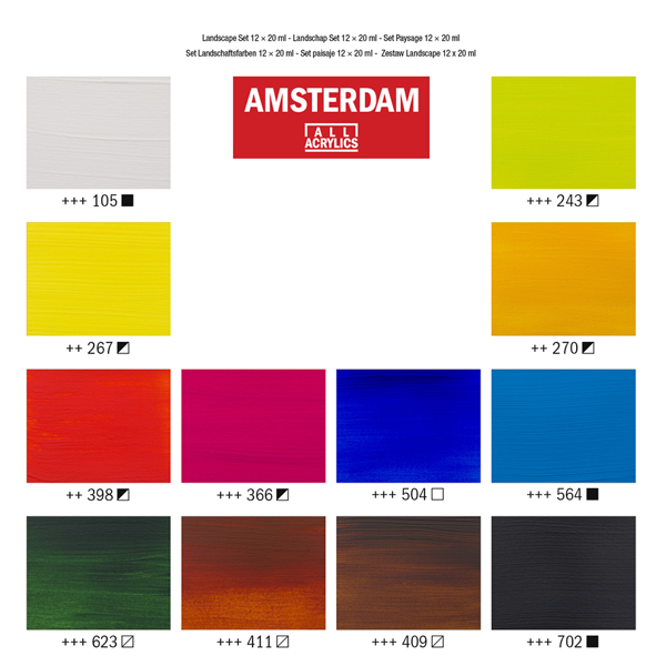 Набор акриловых красок AMSTERDAM LANDSCAPE, 12x20 мл. Royal Talens - фото 3