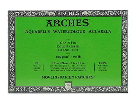 Arches блок для акварелі холодного пресування Cold Pressed 185 гр, 18x26 см (20) 