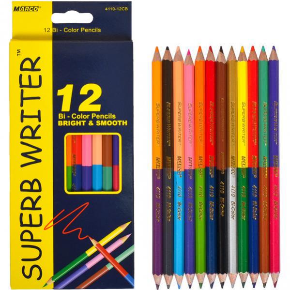 Набор цветных двусторонних карандашей Marco, «SUPERB WRITER», 12 шт., 24 цвета