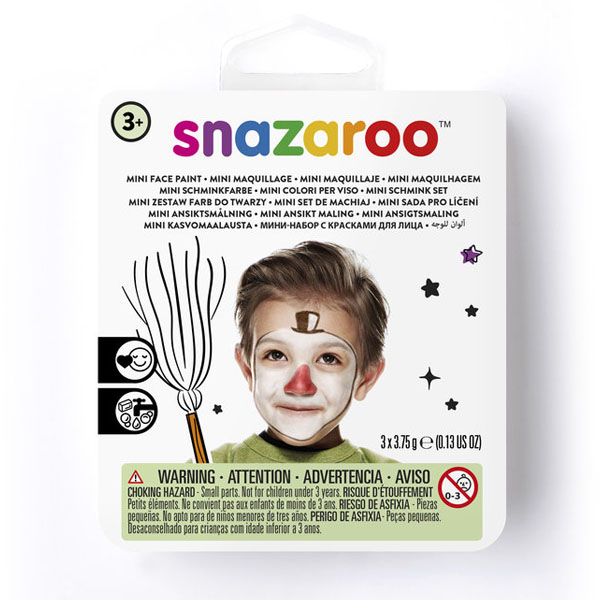 Snazaroo Набор красок для аквагрима, Mini Face Paint SNOW MEN, 3x3,75 мл, - фото 1