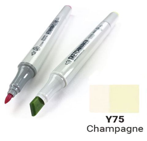 Маркер SKETCHMARKER, цвет ШАМПАНЬ (Champagne) 2 пера: тонкое и долото, SM-Y075
