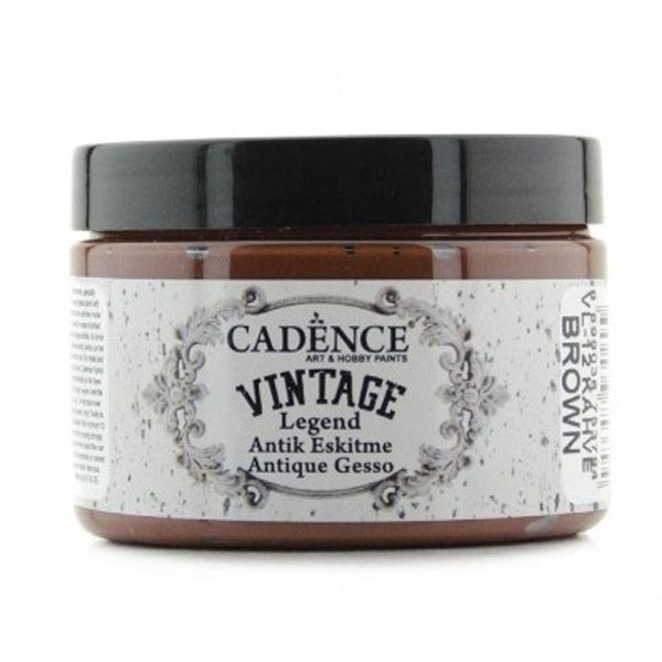 Cadence акрилова фарба з ефектом старіння Vıntage Legend, колір КОРИЧНЕВИЙ (Brown), 150 мл. 