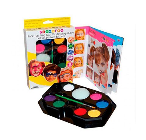 Набор красок для аквагрима Snazaroo Unisex hanging paleitte kit, 8 красок + кисточка + губка