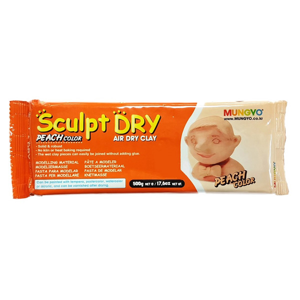 Самозатвердевающая масса для моделирования «Sculpt Dry» (персиковая), 500 гр.