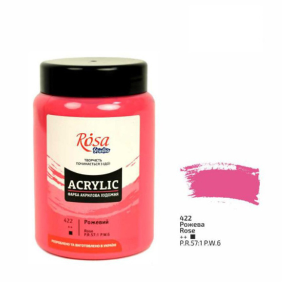 Акрилова фарба художня Acrylic ROSA Studio рожева, 400 ml 