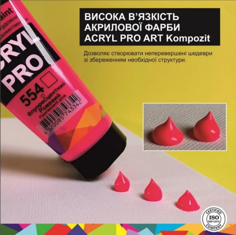 Художня акрилова фарба ArtKompozit (основні кольори), 75 ml  - фото 3