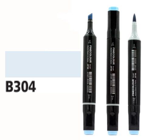Маркер спиртовой Finecolour Brush 304 бледно-серовато-синий B304