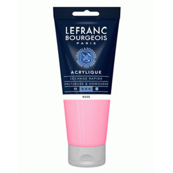 Краска акриловая Lefranc Fine Acrylic Color 200 мл, #351 Pink (Розовый)
