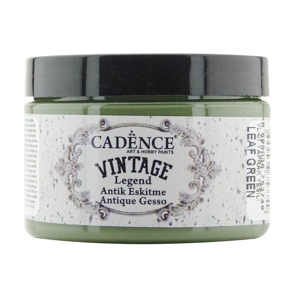 Cadence акрилова фарба з ефектом старіння Vıntage Legend, колір Зелений (Leaf Green), 150 мл. 